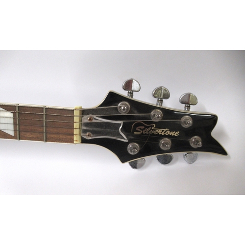 45 - Silvertone Paul Stanley model six string electric guitar (at fault)