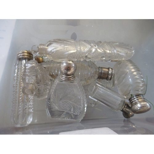 589 - Small collection of 18th, 19th and 20th Century cut glass perfume bottles