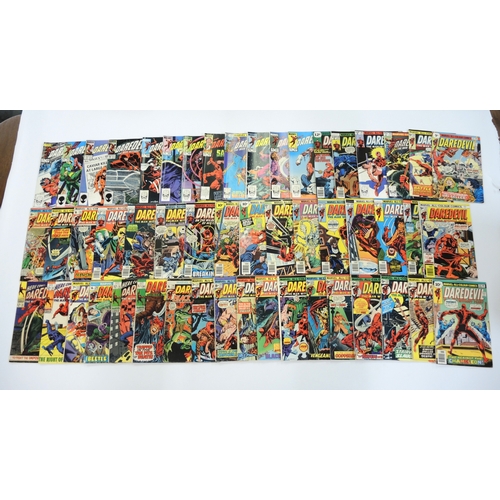 72 - Group of fifty Marvel Daredevil UK pence and US cents comics