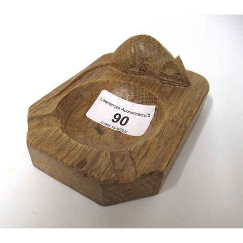 90 - Robert ' Mouseman ' Thompson, carved oak ashtray