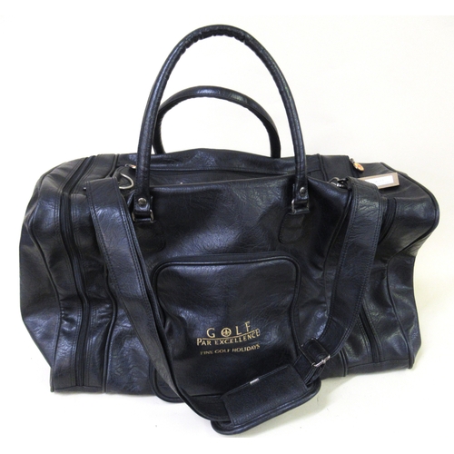 108 - Aigner, weekender bag with detachable shoulder strap, together with a black leather holdall, ' Golf ... 