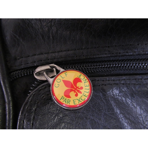 108 - Aigner, weekender bag with detachable shoulder strap, together with a black leather holdall, ' Golf ... 