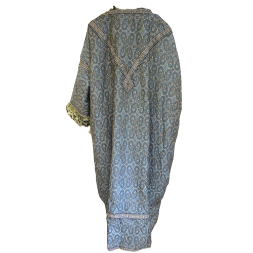 110 - Embroidered and faux fur lined Farwa Bisht winter coat