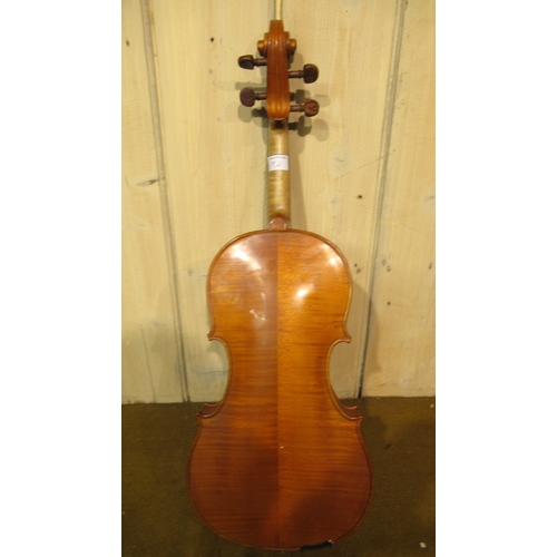 196 - David Dix viola in a fitted case, with a two piece 15 and 7/8in back, the handwritten label inscribe... 