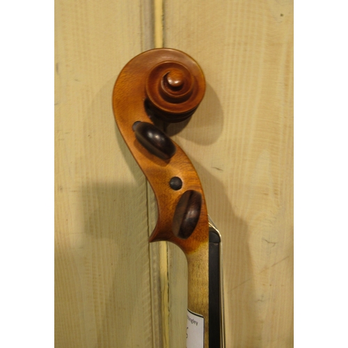 196 - David Dix viola in a fitted case, with a two piece 15 and 7/8in back, the handwritten label inscribe... 