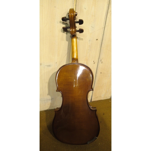 197 - Two Stentor student violins in fitted cases, together with another similar smaller