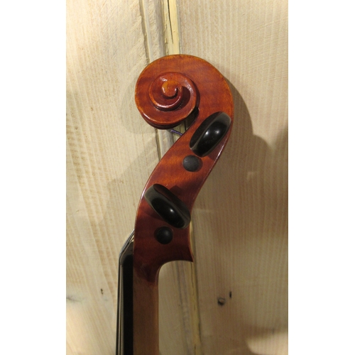 197 - Two Stentor student violins in fitted cases, together with another similar smaller