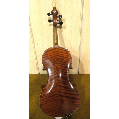 205 - Two full size violins by Stentor in fitted cases