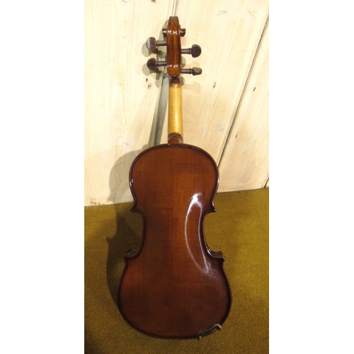 208 - Two quarter size student violins by Stentor, in fitted cases