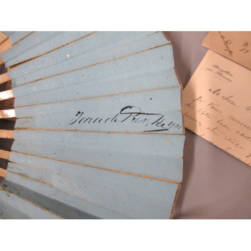 328 - Jean de Reszke interest including signed fan in original box and two letters