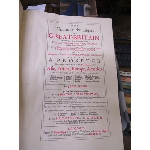 477 - 20th Century reprinted edition ' The Theatre of the Empire of Great Britain ' by John Speed, in canv... 