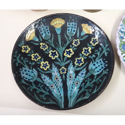 573 - Studio stoneware vase inscribed ' Taylor 1975 ' to the base, together with a large Continental jug v... 