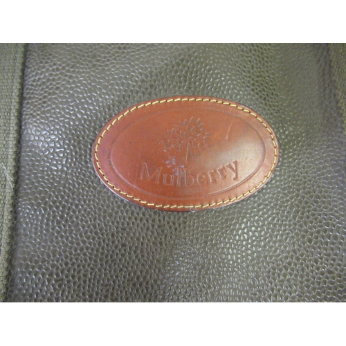 65 - Mulberry, large clipper holdall in Scotchgrain with leather trim (with padlock - no key, lacking sho... 