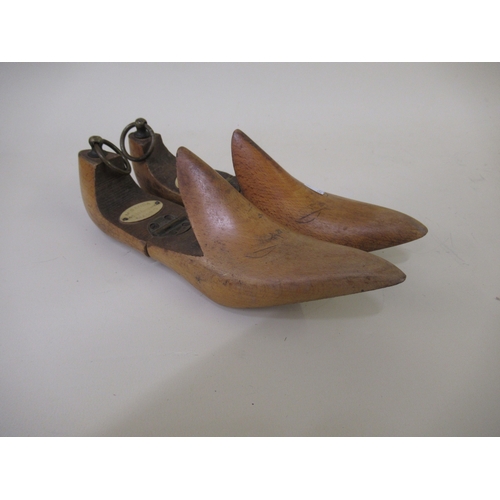 66 - Ladies silk scarf, two handbags and a pair of wooden shoe trees