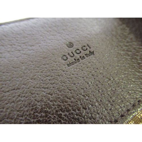 77 - Gucci GG canvas leather trimmed crossbody bag, 23.5 x 25cm, with dust cover