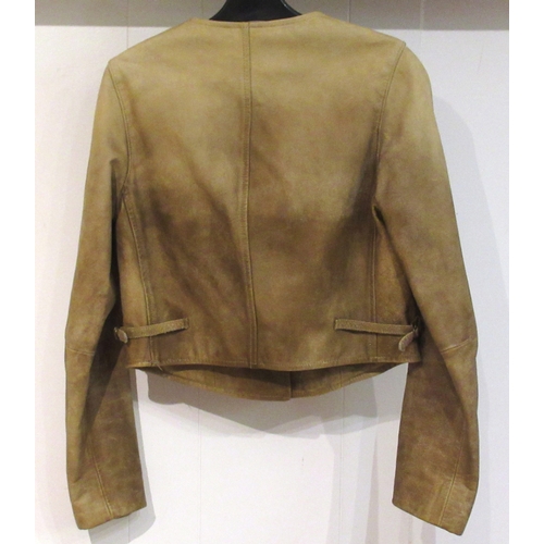 91 - Ralph Lauren, ladies leather jacket, size 8, together with an Aspesi padded coat, size S