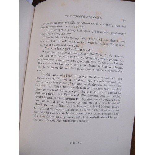 445 - One volume, ' The Adventures of Sherlock Holmes ' by Arthur Conan Doyle, First Edition, dated 1892, ... 
