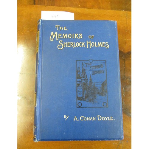445 - One volume, ' The Adventures of Sherlock Holmes ' by Arthur Conan Doyle, First Edition, dated 1892, ... 