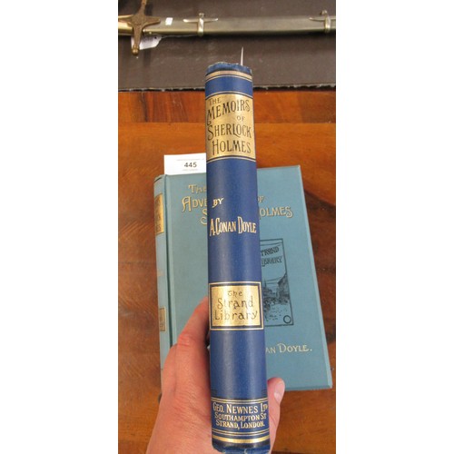 445 - One volume, ' The Adventures of Sherlock Holmes ' by Arthur Conan Doyle, First Edition, dated 1892, ... 