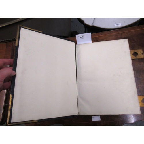 448 - Victorian leather bound family bible with gilt metal clasps and corner mounts