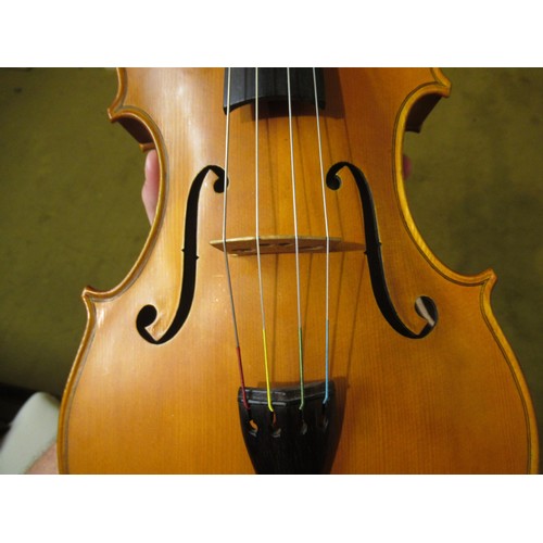 196 - David Dix viola in a fitted case, with a two piece 15 and 7/8in back, the handwritten label inscribe... 