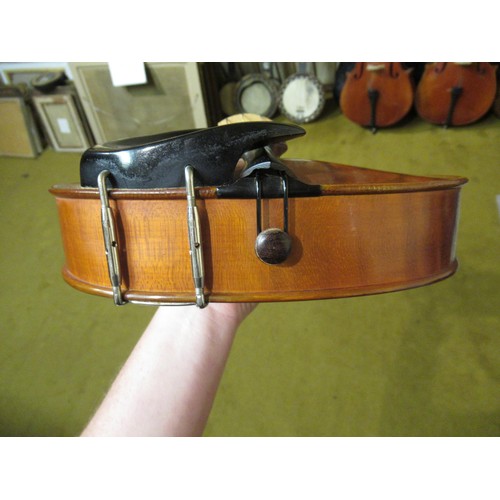 196 - David Dix viola in a fitted case, with a two piece 15 and 7/8in back, the handwritten label inscribe... 