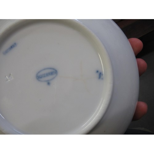 492 - 19th Century oval Meissen Onion pattern meat dish (second), together with a Herend porcelain egg sha... 