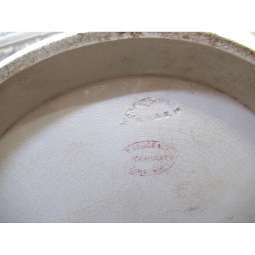 556 - Large Wemyss pottery loving cup painted with roses (extensive damages), 19cm high, together with a D... 