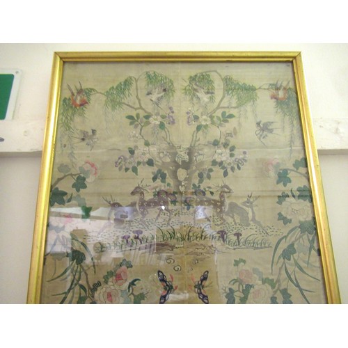 79 - Pair of early 20th Century female sleeves bands decorated with various animals, including crabs, fis... 