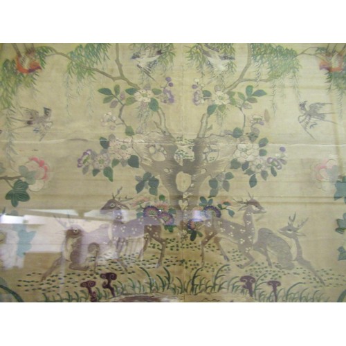 79 - Pair of early 20th Century female sleeves bands decorated with various animals, including crabs, fis... 