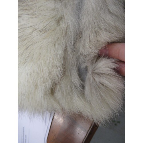 100 - Ladies silver fox fur jacket, size 12