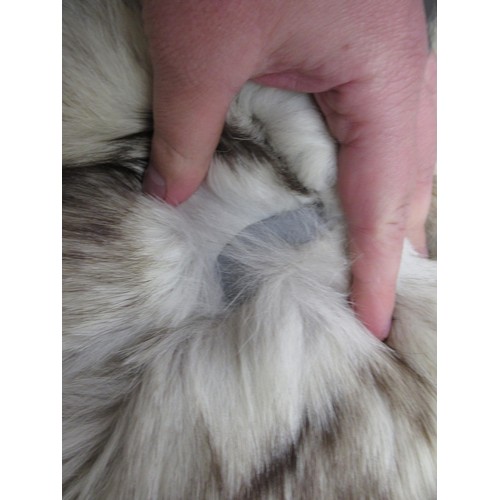 100 - Ladies silver fox fur jacket, size 12