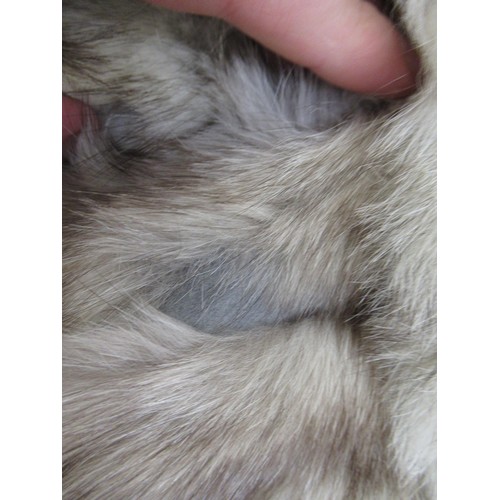 100 - Ladies silver fox fur jacket, size 12