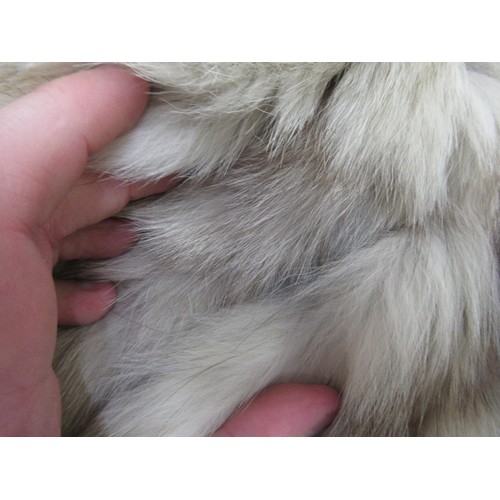 100 - Ladies silver fox fur jacket, size 12