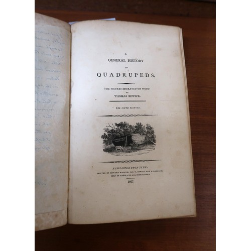 469 - One volume, ' A History of Quadrupeds ', 1810, leatherbound