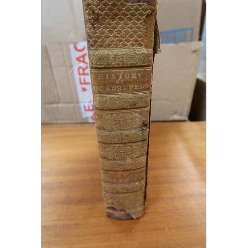 469 - One volume, ' A History of Quadrupeds ', 1810, leatherbound