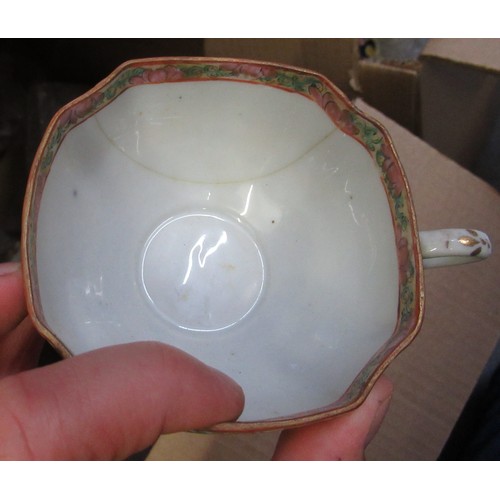 595 - 20th Century Chinese Canton enamel decorated tea set