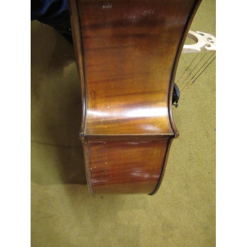 188 - Student's three quarter size cello, bearing a handwritten label ' Made by Gualang Wang ', in soft ca... 