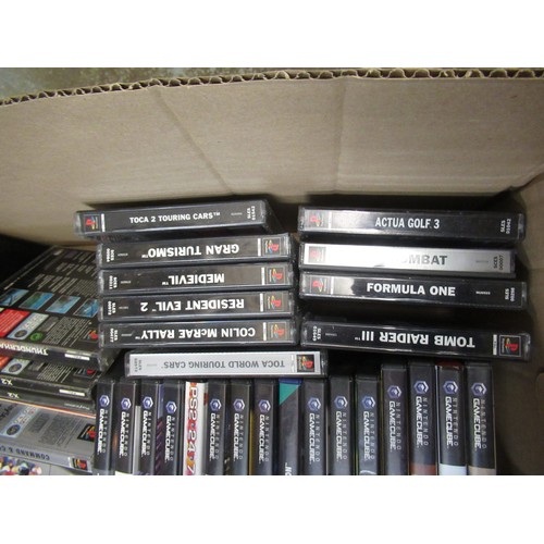 223 - Sony Playstation, Nintendo Game Cube, Nintendo 64 and a quantity of controllers, games and other acc... 