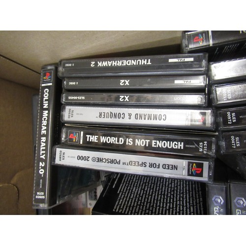 223 - Sony Playstation, Nintendo Game Cube, Nintendo 64 and a quantity of controllers, games and other acc... 