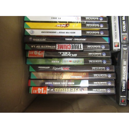 223 - Sony Playstation, Nintendo Game Cube, Nintendo 64 and a quantity of controllers, games and other acc... 