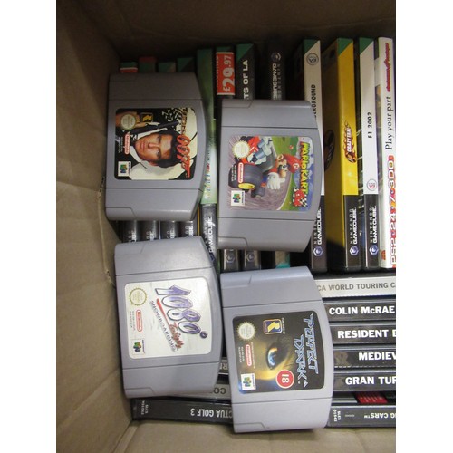 223 - Sony Playstation, Nintendo Game Cube, Nintendo 64 and a quantity of controllers, games and other acc... 