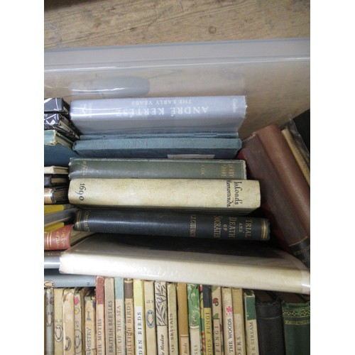 467 - Two large boxes containing a quantity of miscellaneous books including early Penguin