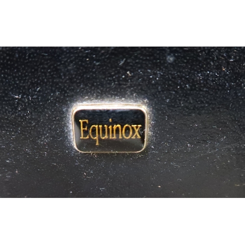 37 - Black leather briefcase by Equinox (interior at fault)