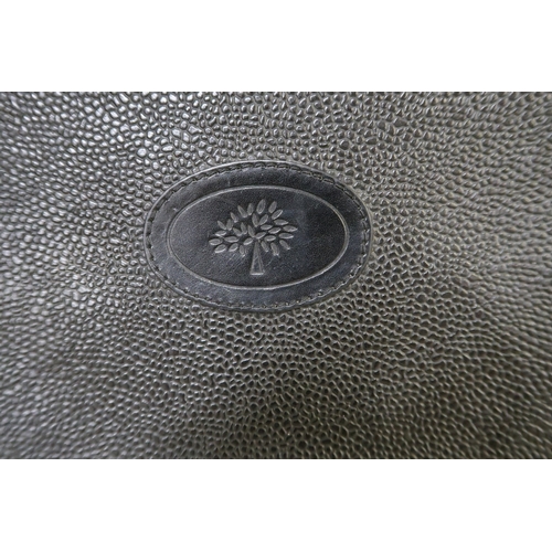 44 - Mulberry Scotchgrain briefcase / laptop bag with detachable shoulder strap