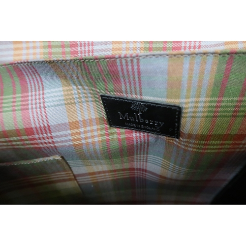 44 - Mulberry Scotchgrain briefcase / laptop bag with detachable shoulder strap