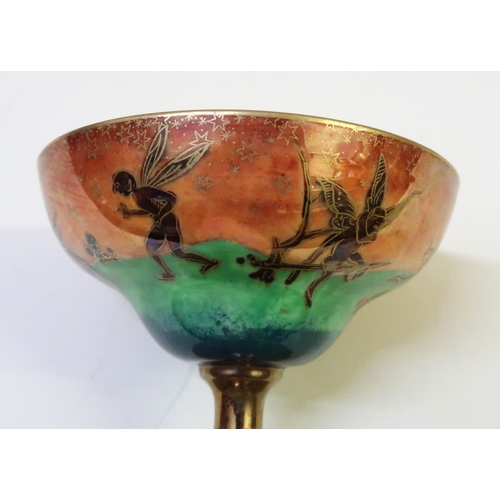 472 - Daisy Makeig-Jones for Wedgwood, a Fairyland lustre Melba cup, circa 1925, 10.5cm diameter, in excel... 