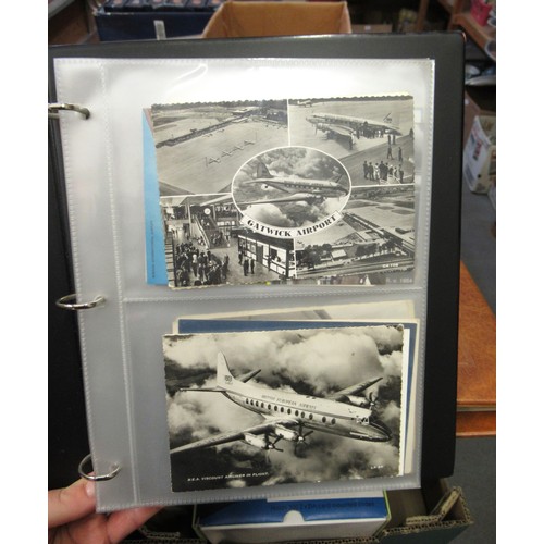 149 - Album containing collection of various aviation postcards and photographs including RAF and passenge... 