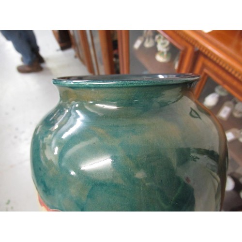 456 - Early Moorcroft Claremont pattern vase, painted signature in green to the base and impressed marks, ... 