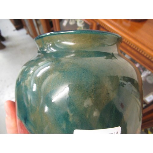 456 - Early Moorcroft Claremont pattern vase, painted signature in green to the base and impressed marks, ... 
